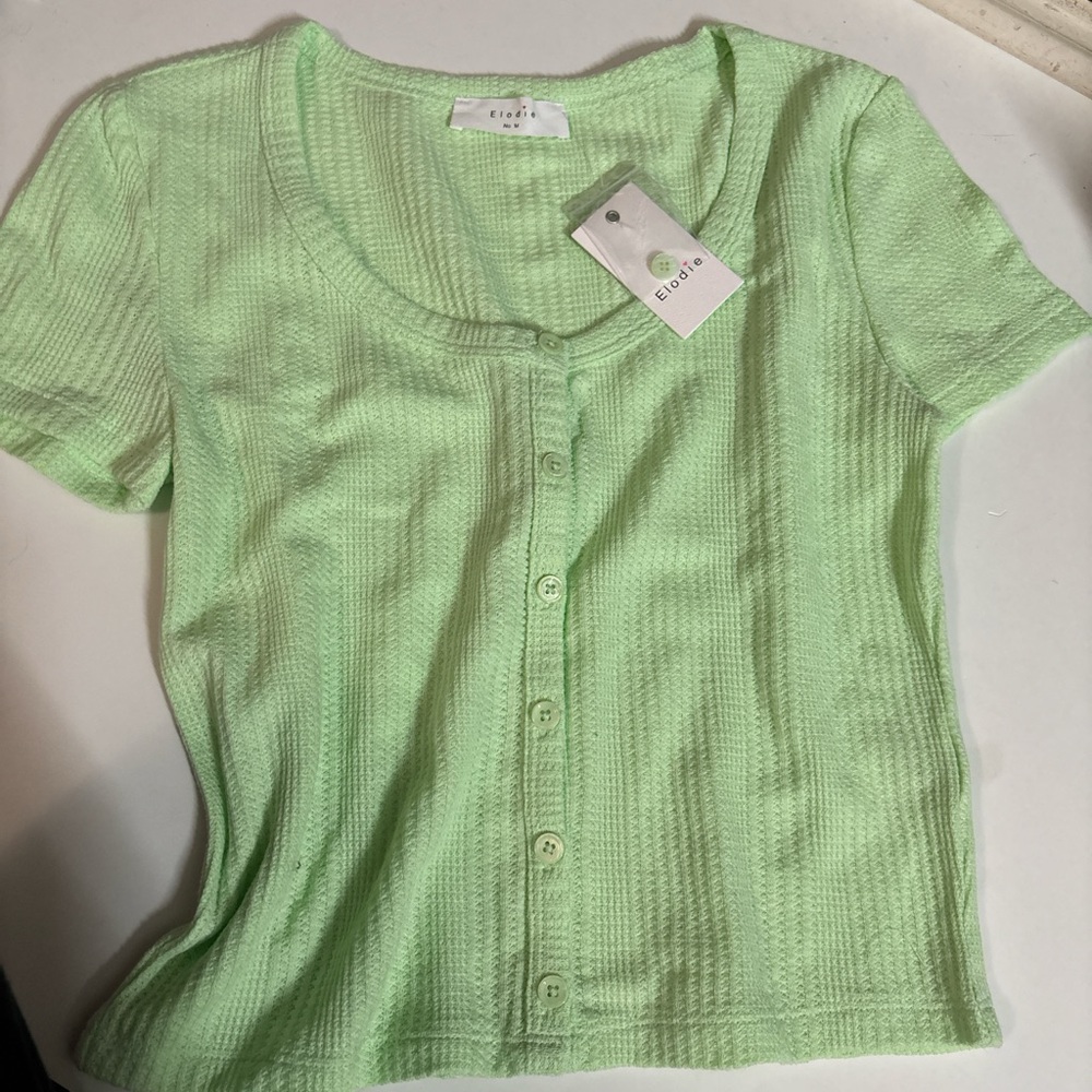 Elodie Mint Green Textured Cardigan - Picture 2 of 4